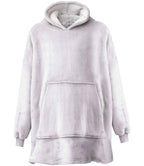 Adult Hooded Blanket in Silver Grey, front