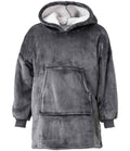 Kids' Hooded Blanket in Charcoal, front