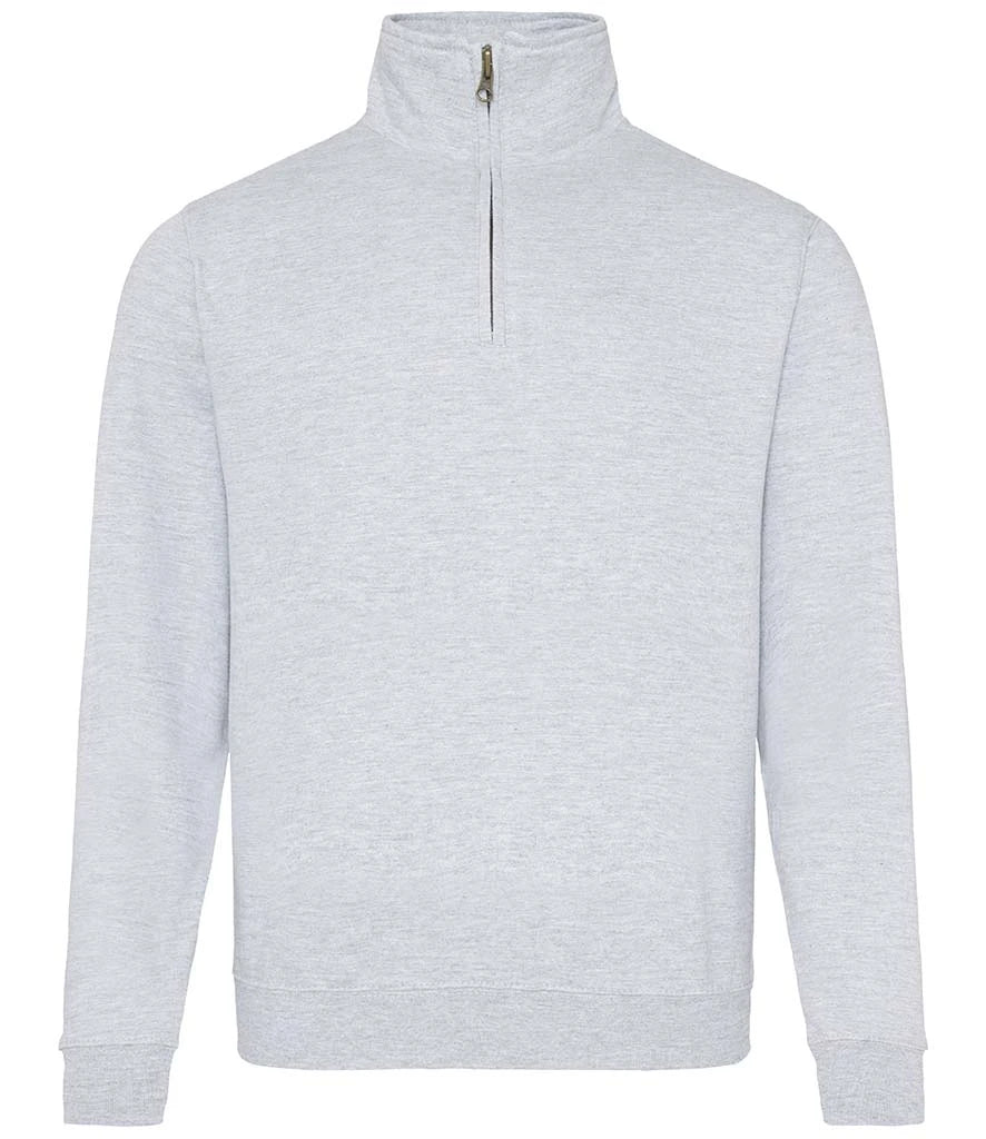 Adult Quarter-Zip in Heather Grey